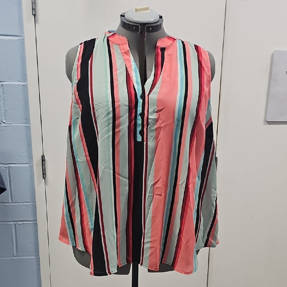 Lane Bryant Multicolor Striped Blouse